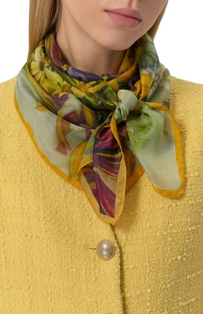 Шелковый платок полевые цветы GOURJI, арт. 91149937/81172, фото 2