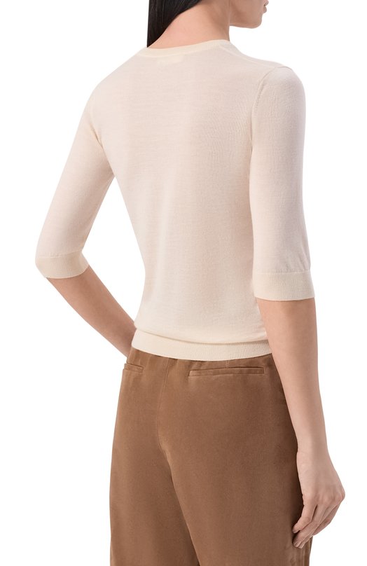 Пуловер из кашемира и шелка MVST M26.CSW.K413/JAIPUR Кремовый  M26.CSW.K413/JAIPUR Фото 4