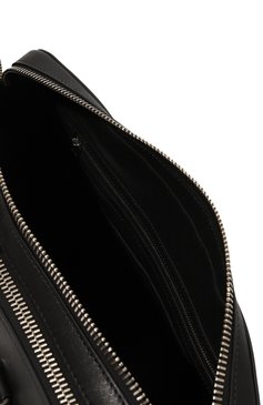 Мужская портфель biker MOSCHINO черного цвета, арт. A7448/8002 | Фото 5 (Материал сплава: Проставлено; Драгоценные камни: Проставлено; Ремень/цепочка: На ремешке; Размер: large; Материал: Натуральная кожа; Сумки-технические: Портфели)