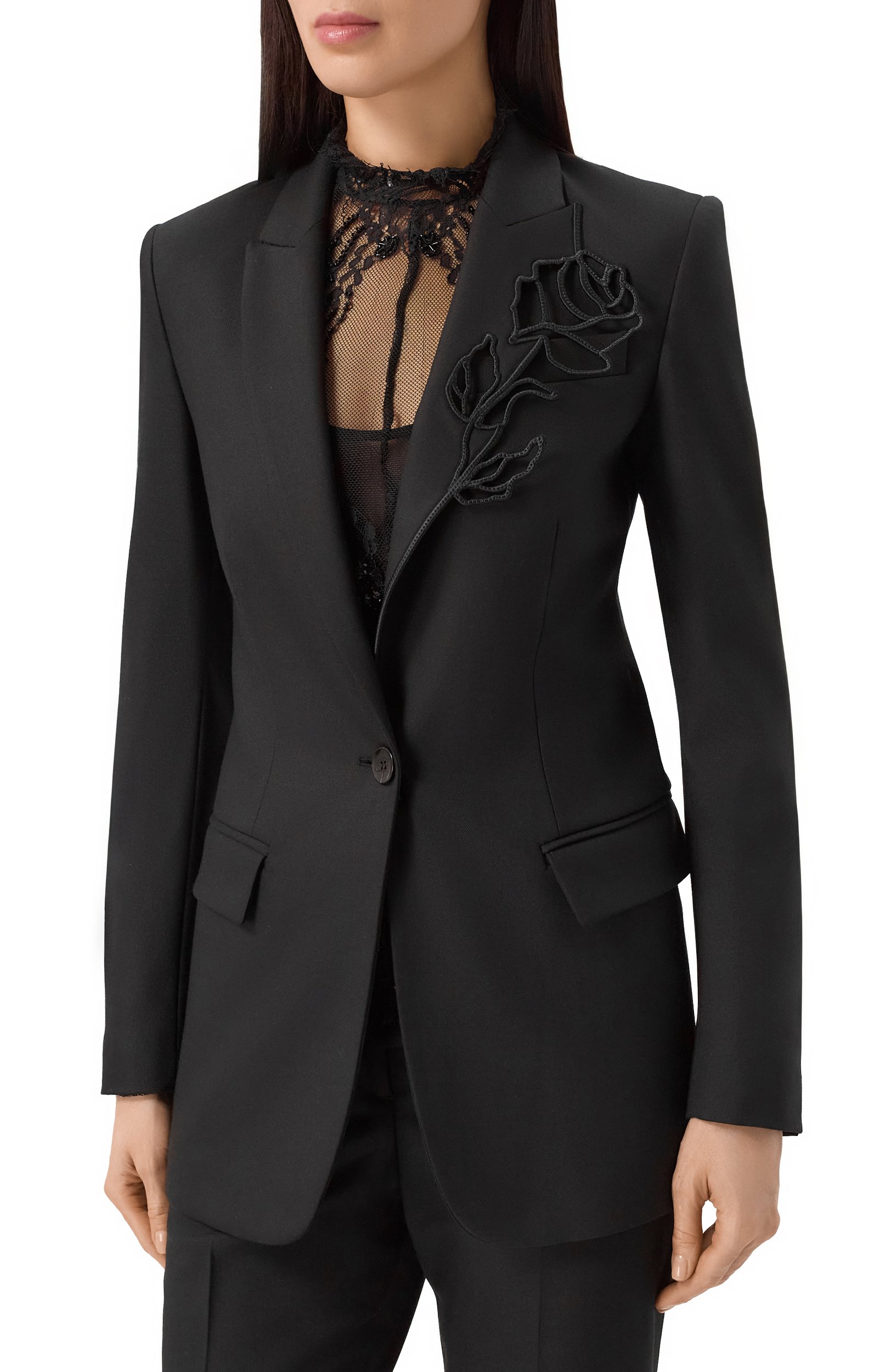 Жакет BLUMARINE черного цвета по цене 95650 руб., арт. RF6218/T903A, фото 3 Жакет BLUMARINE, арт. RF6218/T903A, фото 3