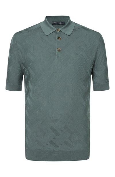 Мужское шелковое поло DOLCE & GABBANA, арт. GXZ02T/JBS0C