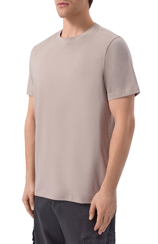 Хлопковая футболка Bogner 58446604_1 Бежевый  58446604_1 Фото 3