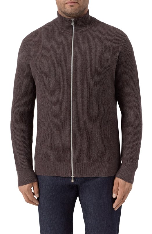 Кашемировый кардиган Brunello Cucinelli M22202506 Коричневый  M22202506 Фото 3