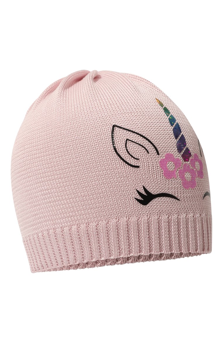 Д�етского хлопковая шапка CATYA светло-розового цвета, арт. 317128 | Фото 1 (Материал: Текстиль, Хлопок; Материал сплава: Проставлено; Нос: Не проставлено)