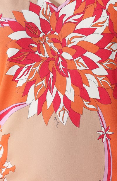Топ из смеси вискозы и шелка EMILIO PUCCI зеленого цвета по цене 74400 руб., арт. 0EJM30/0E747, фото 5 Топ из смеси вискозы и шелка EMILIO PUCCI, арт. 0EJM30/0E747, фото 5