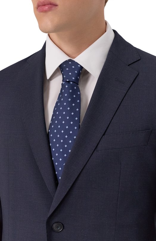 Шелковый галстук Corneliani 26U302-2620309 Синий  26U302-2620309 Фото 2