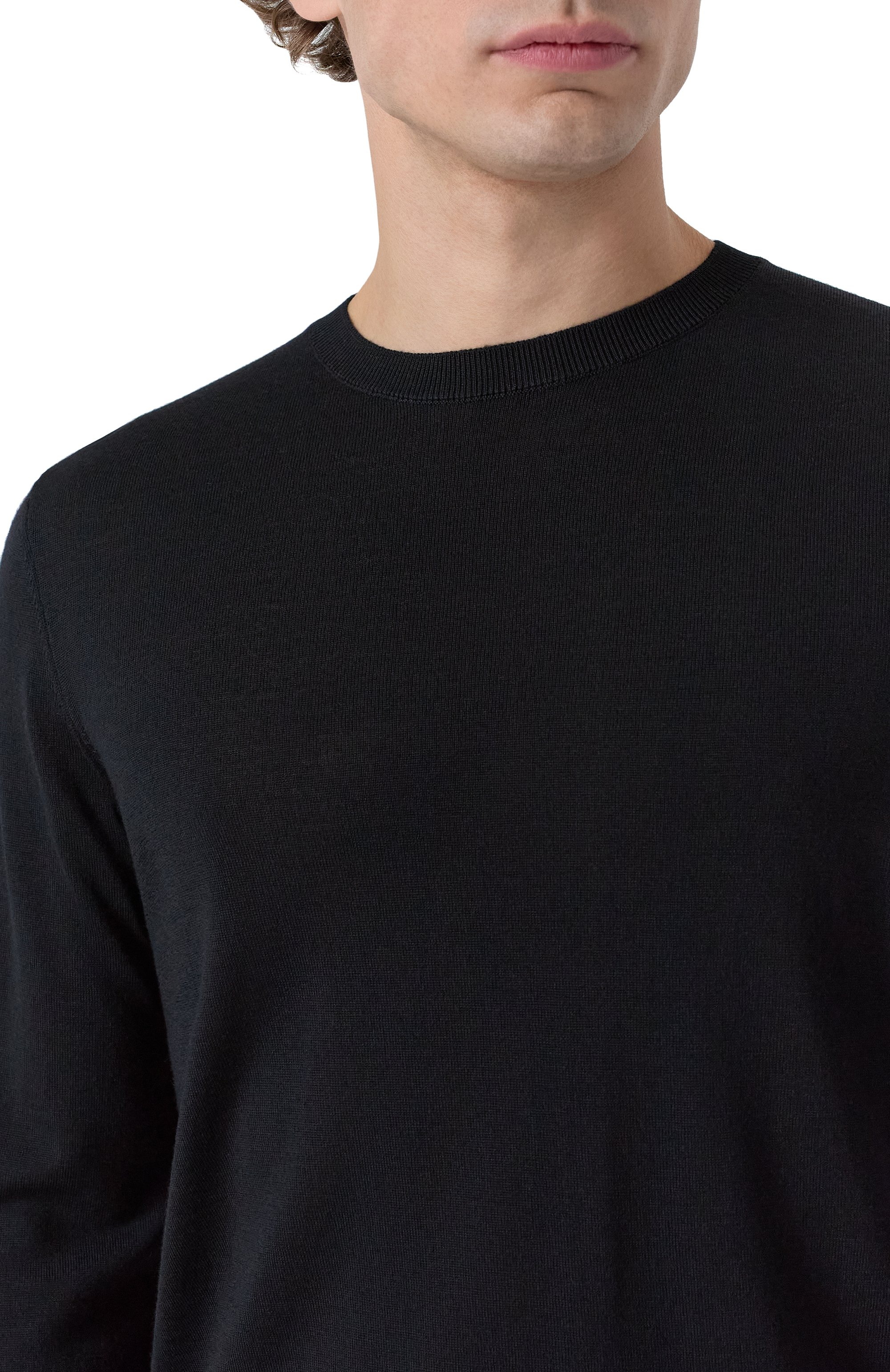 Шерстяной джемпер ANDREA CAMPAGNA черного цвета по цене 37750 руб., арт. M5625-6680, фото 5 Шерстяной джемпер ANDREA CAMPAGNA, арт. M5625-6680, фото 5