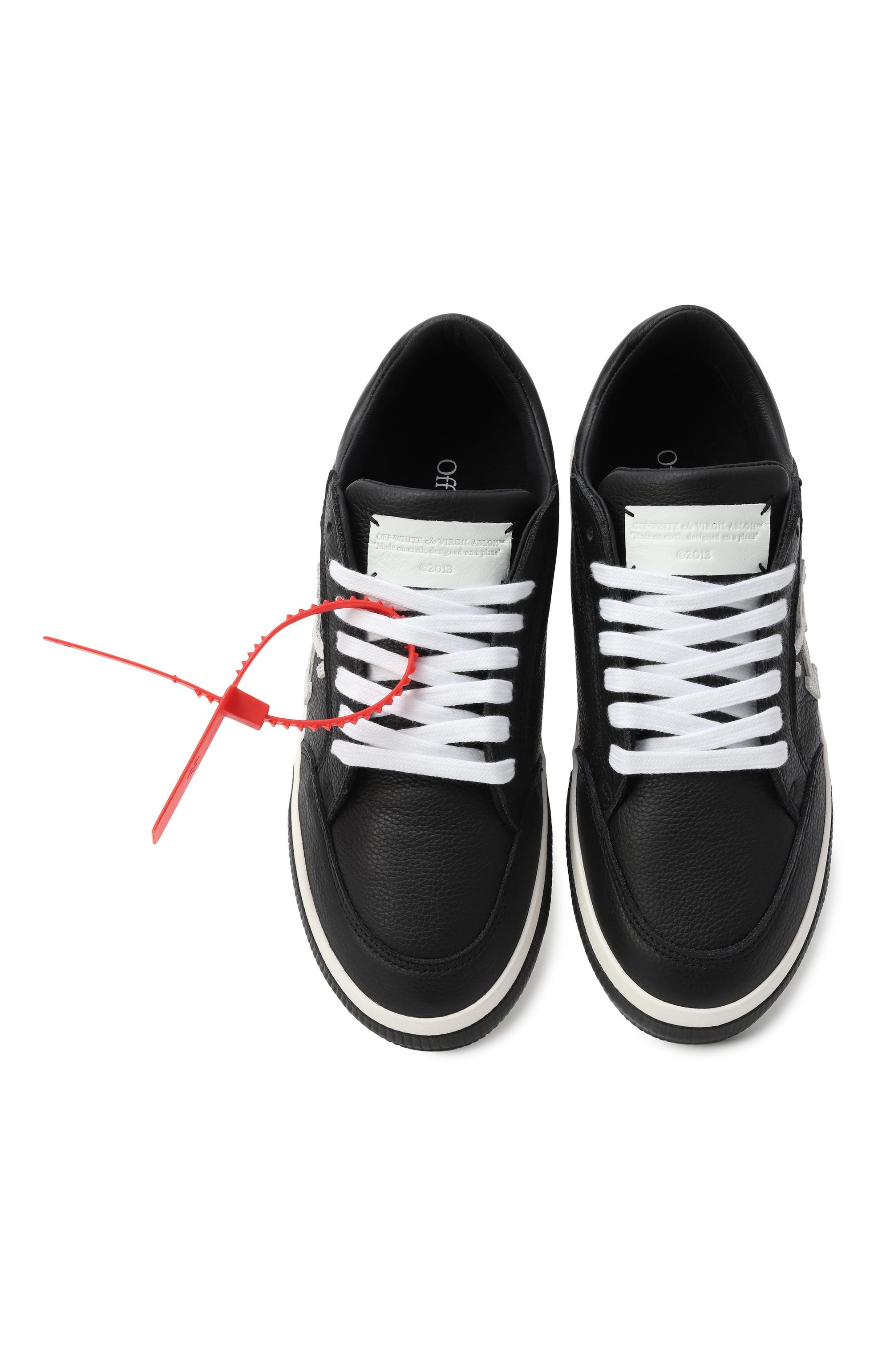 Кожаные кеды new low vulcanized OFF-WHITE черного цвета по цене 46250 руб., арт. 0WIA288C99LEA0021001, фото 6 Кожаные кеды new low vulcanized OFF-WHITE, арт. 0WIA288C99LEA0021001, фото 6