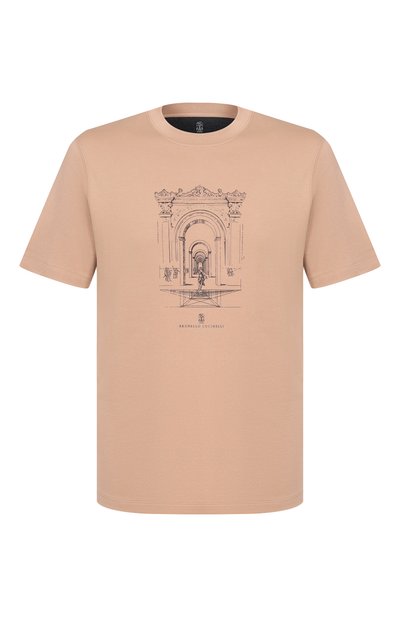 Мужская хлопковая футболка BRUNELLO CUCINELLI, арт. ML8248521P