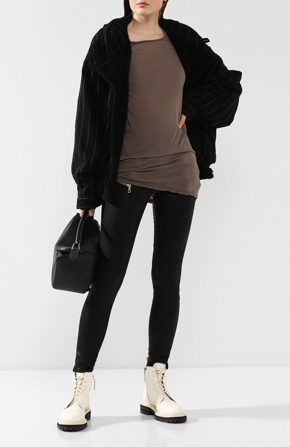Хлопковый топ RICK OWENS серого цвета по цене 15950 руб., арт. RP19F5203/UC, фото 2 Хлопковый топ RICK OWENS, арт. RP19F5203/UC, фото 2