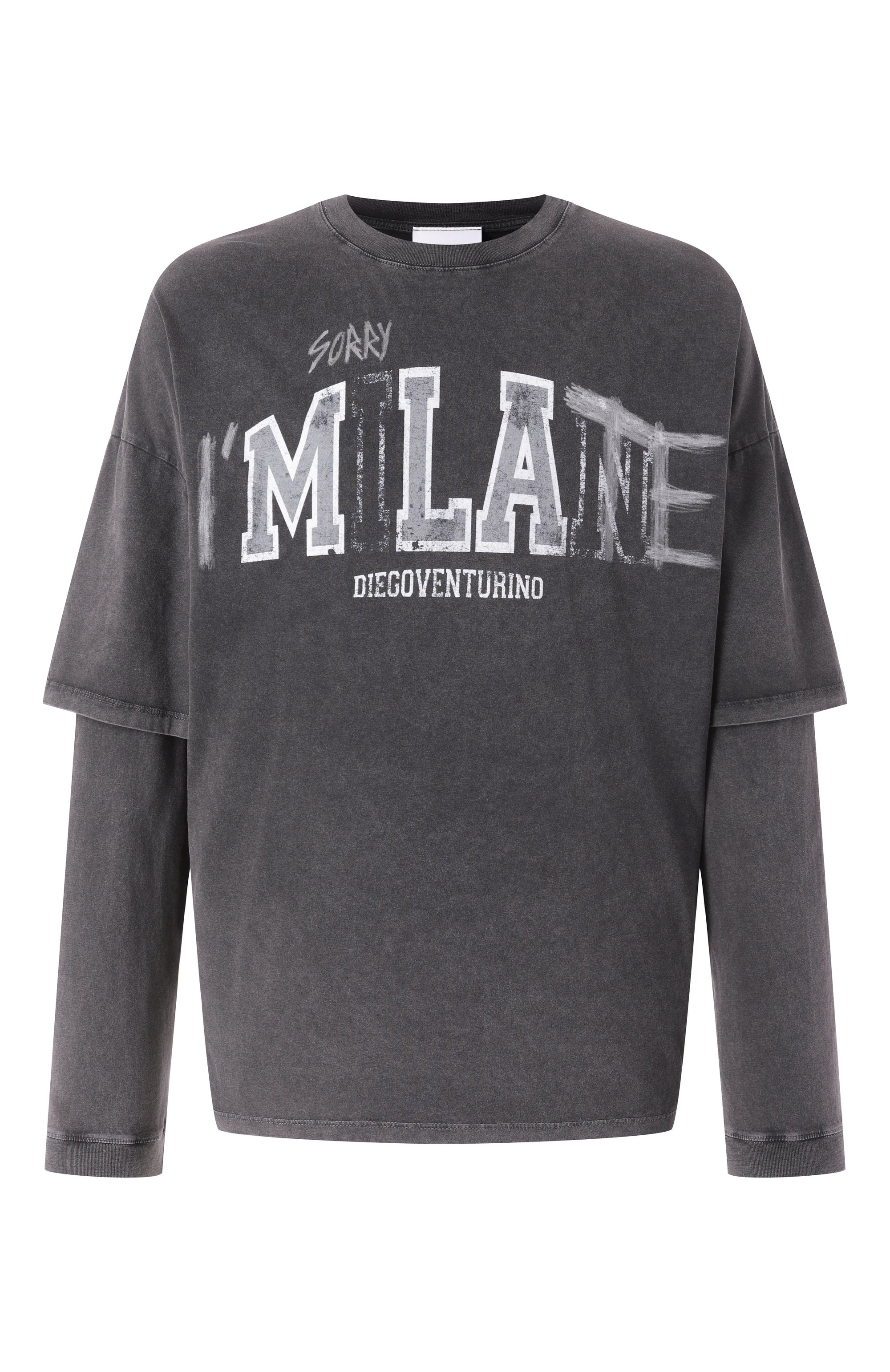 Хлопковый лонгслив DIEGO VENTURINO, арт. DVTSMLCLATE, фото 1