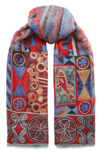 Шаль северное сияние из кашемира и шерсти GOURJI, арт. 91254055/5141114, фото 1