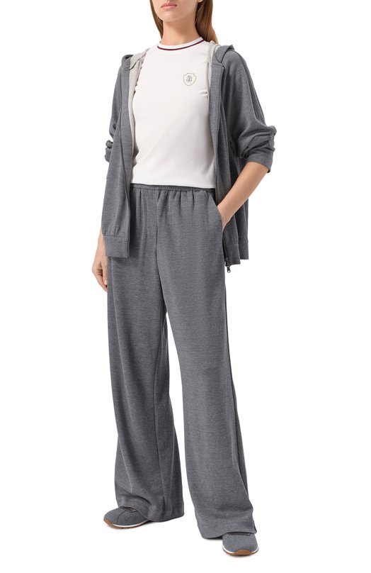 Хлопковая футболка Brunello Cucinelli M0T81VD110 Белый  M0T81VD110 Фото 2