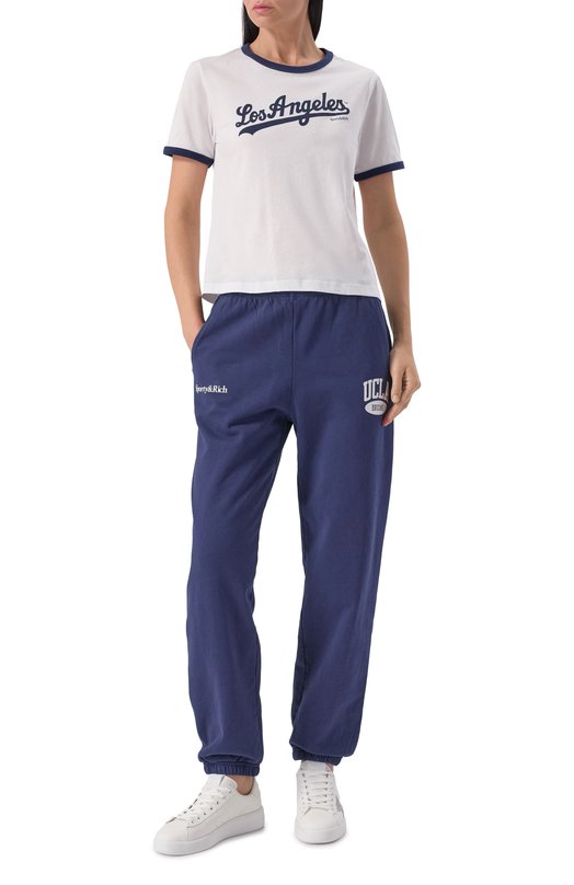 Хлопковая футболка Sporty & Rich x LA Dodgers Sporty and Rich T0073627667WH50 Белый  T0073627667WH50 Фото 2