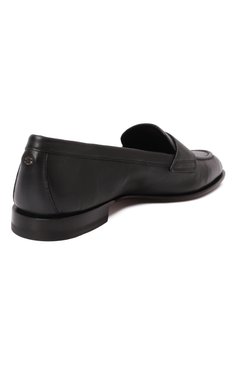 Женские кожаные пенни-лоферы SANTONI черного цвета, арт. WUSG59962HAFSLGA | Фото 5 (Каблук высота: Низкий; Подошва: Плоская; Драгоценные камни: Проставлено; Материал внутренний: Натуральная кожа; Материал внешний: Натуральная кожа; Материал сплава: Проставлено)