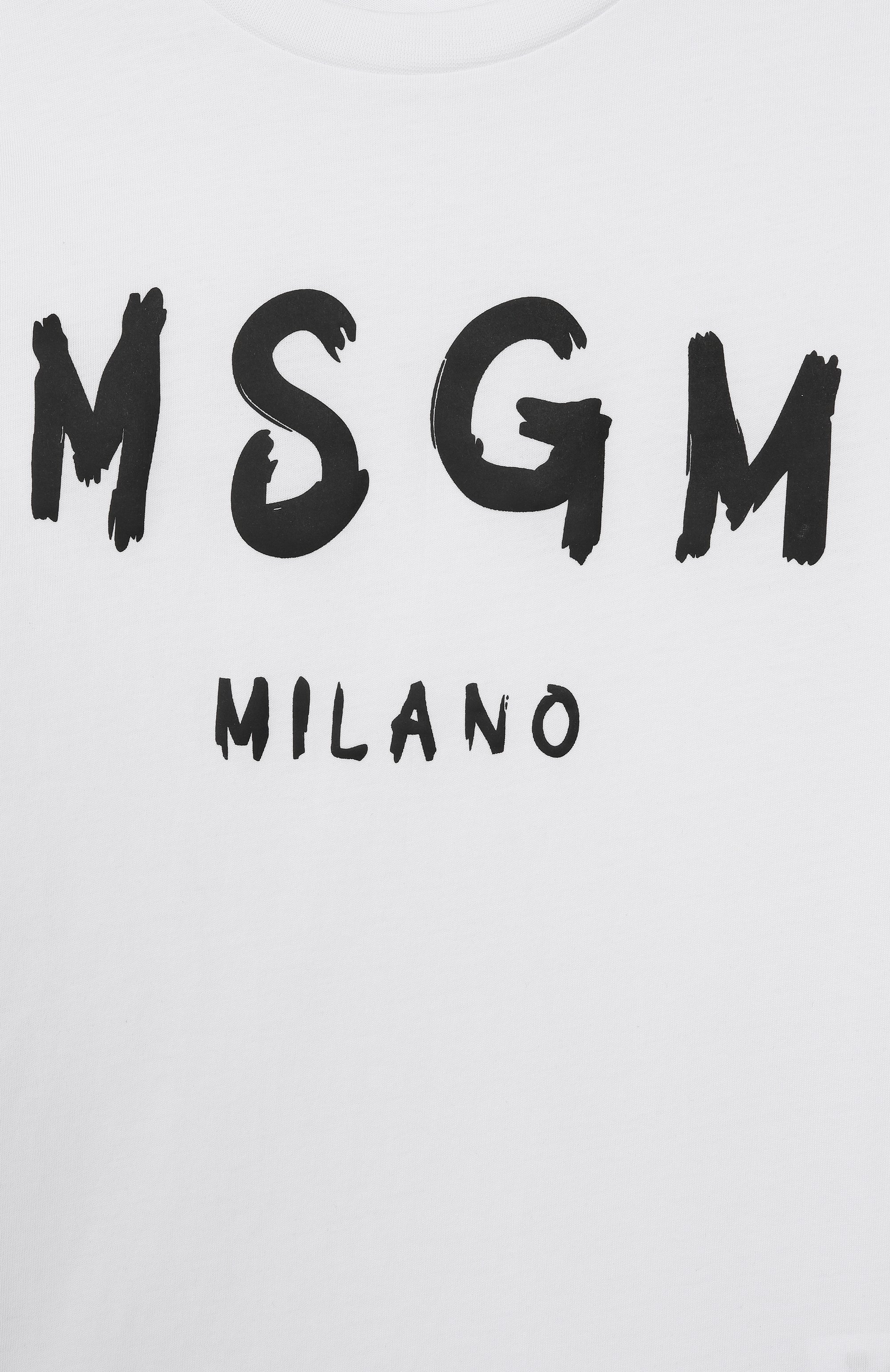 Хлопковая футболка MSGM KIDS, арт. S6MSJUTH001, фото 3