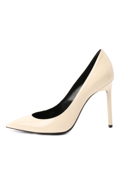 Кожаные туфли zoe SAINT LAURENT кремового цвета по цене 69950 руб., арт. 582301/0NP00, фото 4 Кожаные туфли zoe SAINT LAURENT, арт. 582301/0NP00, фото 4