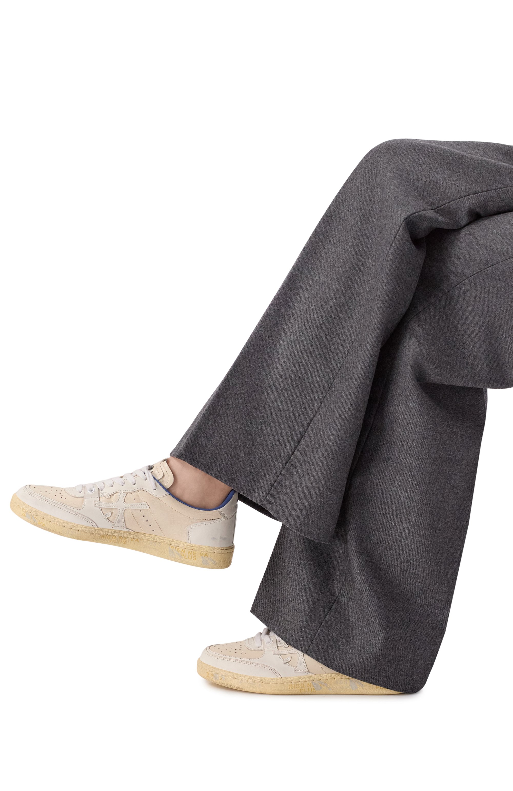 Кожаные кеды bskt clay PREMIATA кремового цвета по цене 29400 руб., арт. BSKTCLAD/VAR 7515, фото 2 Кожаные кеды bskt clay PREMIATA, арт. BSKTCLAD/VAR 7515, фото 2