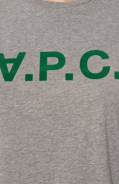 Хлопковая футболка A.P.C., арт. C0FDWF26325PLB, фото 5