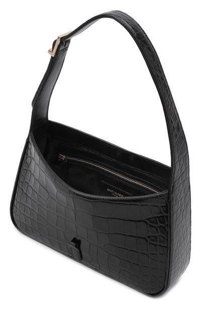 Сумка le 5 à 7 из кожи аллигатора SAINT LAURENT черного цвета по цене 1995000 руб., арт. 657228/E5V0K/AMIS, фото 4 Сумка le 5 à 7 из кожи аллигатора SAINT LAURENT, арт. 657228/E5V0K/AMIS, фото 4