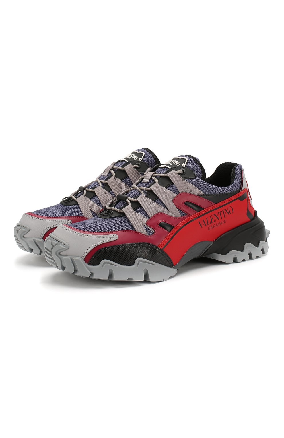 Комбинированные кроссовки climbers VALENTINO разноцветного цвета по цене 69950 руб., арт. TY2S0C20/DRZ, фото 1 Комбинированные кроссовки climbers VALENTINO, арт. TY2S0C20/DRZ, фото 1