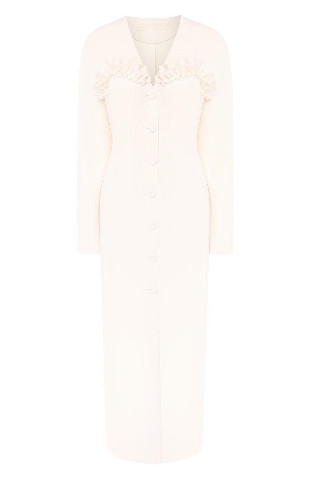 Платье-миди ULYANA SERGEENKO белого цвета по цене 230000 руб., арт. ABM018FW19P (1351т19), фото 1 Платье-миди ULYANA SERGEENKO, арт. ABM018FW19P (1351т19), фото 1