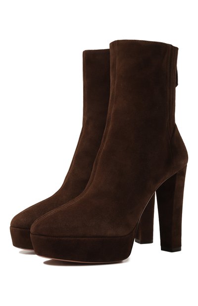 Женские замшевые ботильоны saint honore AQUAZZURA, арт. SH0MIDB3-SUE-000