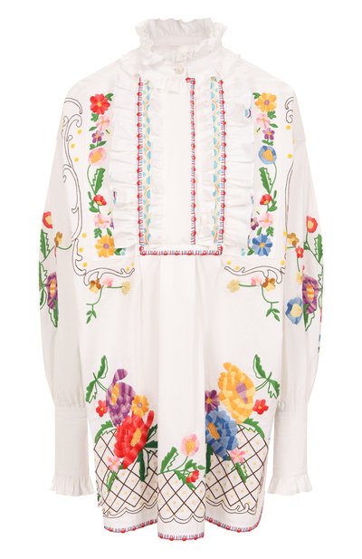 Женская блузка из хлопка и льна VALENTINO, арт. 6B3AEAC690D