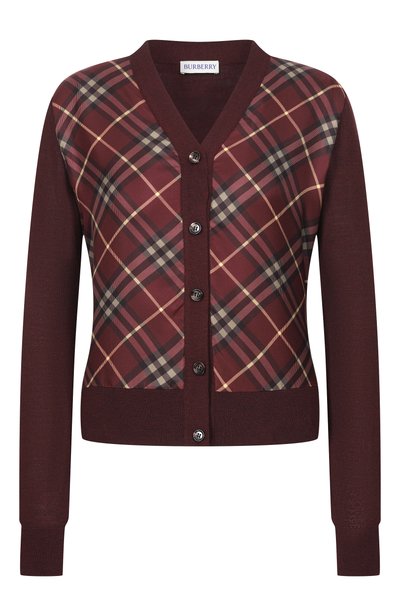 Женский кардиган из шерсти и шелка BURBERRY, арт. 8127351