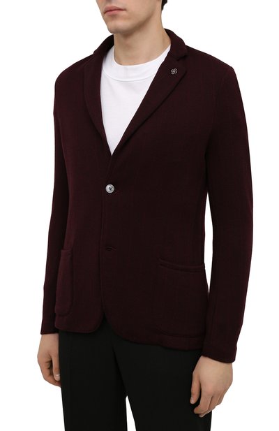 Шерстяной пиджак GRAN SASSO бордового цвета по цене 56400 руб., арт. 57124/14227, фото 3 Шерстяной пиджак GRAN SASSO, арт. 57124/14227, фото 3