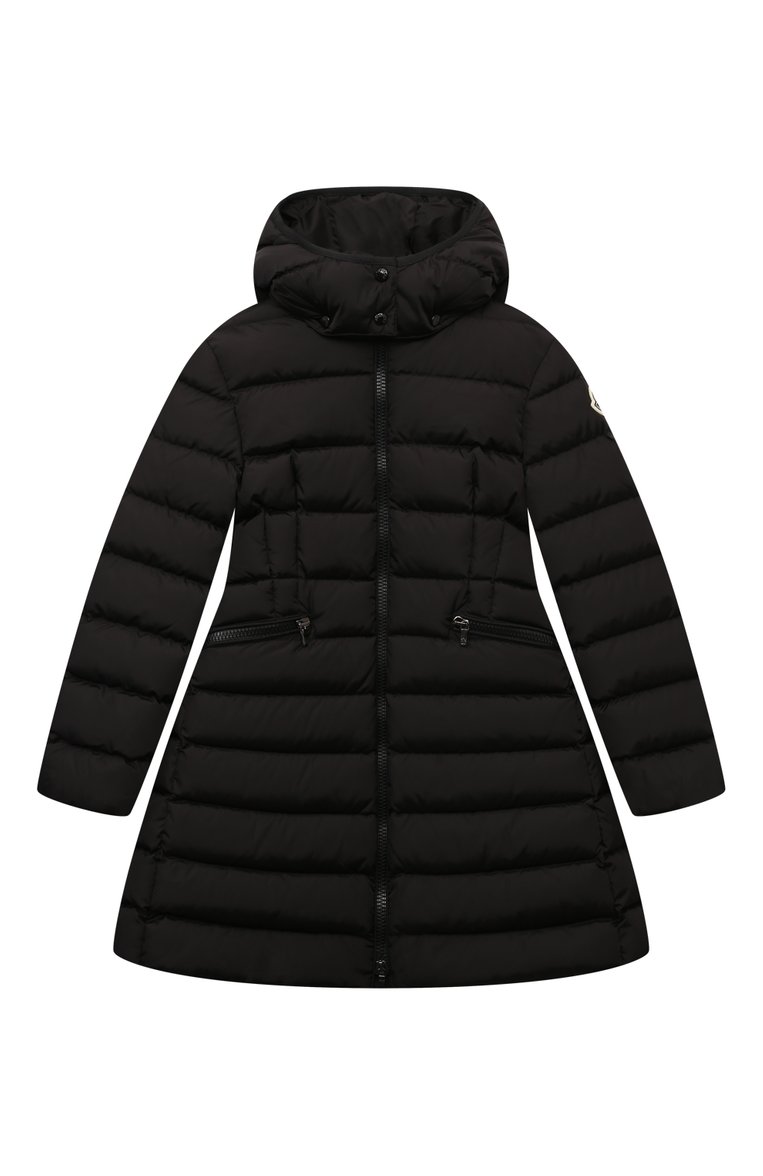 Детская пальто MONCLER черного цвета, арт. 1C502-10-54155 | Фото 1 (Материал подклада: Синтетический материал; Материал внешний: Синтетический материал; Рукава: Длинные; Кросс-КТ: Демисезон; Автоматизация ТО: Проставлено; Автоматизация состава: Проставлено; Ростовка одежда: 8 лет | 128 см, 16 лет | 164 см, 12 лет | 152 см, 10 - 11 лет | 140 - 146см)