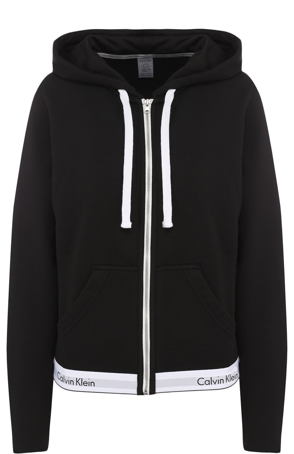 Хлопковый кардиган на молнии с капюшоном CALVIN KLEIN, арт. QS5667E, фото 1