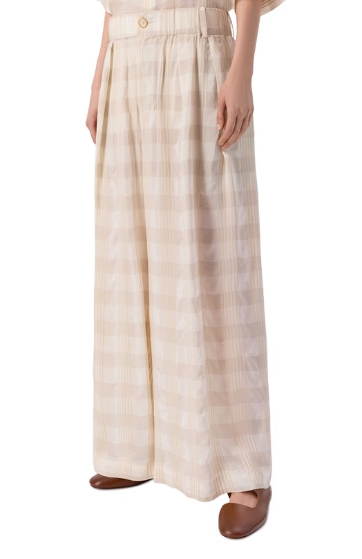 Брюки из вискозы Uma Wang UM3514 Кремовый  UM3514 Фото 3