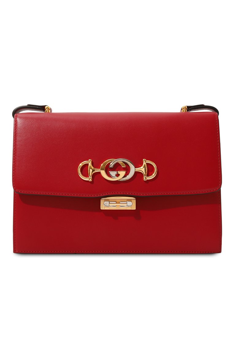 Женская сумка zumi small GUCCI красного цвета, арт. 576388 05J0X | Фото 1 (Материал: Натуральная кожа; Сумки-технические: Сумки через плечо)