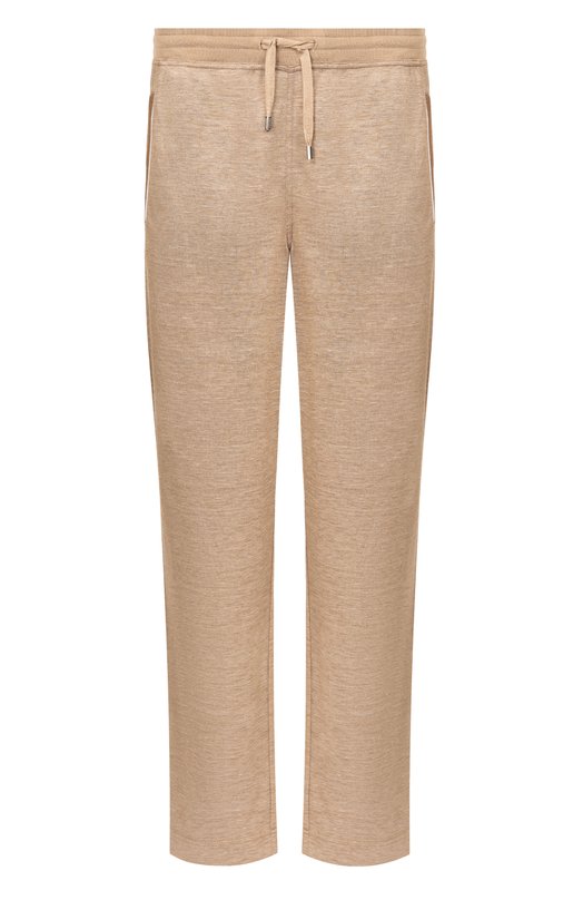 Брюки из шелка и льна Stefano Ricci K919052P3D/T26103 Бежевый K919052P3D/T26103