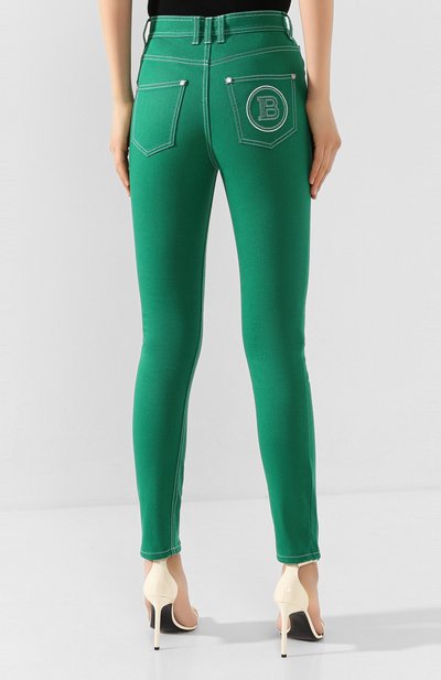 Джинсы BALMAIN зеленого цвета по цене 77950 руб., арт. TF05460/D022, фото 4 Джинсы BALMAIN, арт. TF05460/D022, фото 4