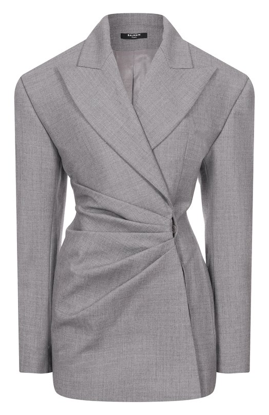 Шерстяное платье Balmain GF1R9409/WD39 Серый GF1R9409/WD39