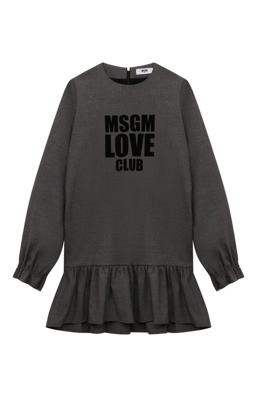 

Хлопковое платье MSGM kids, Серый