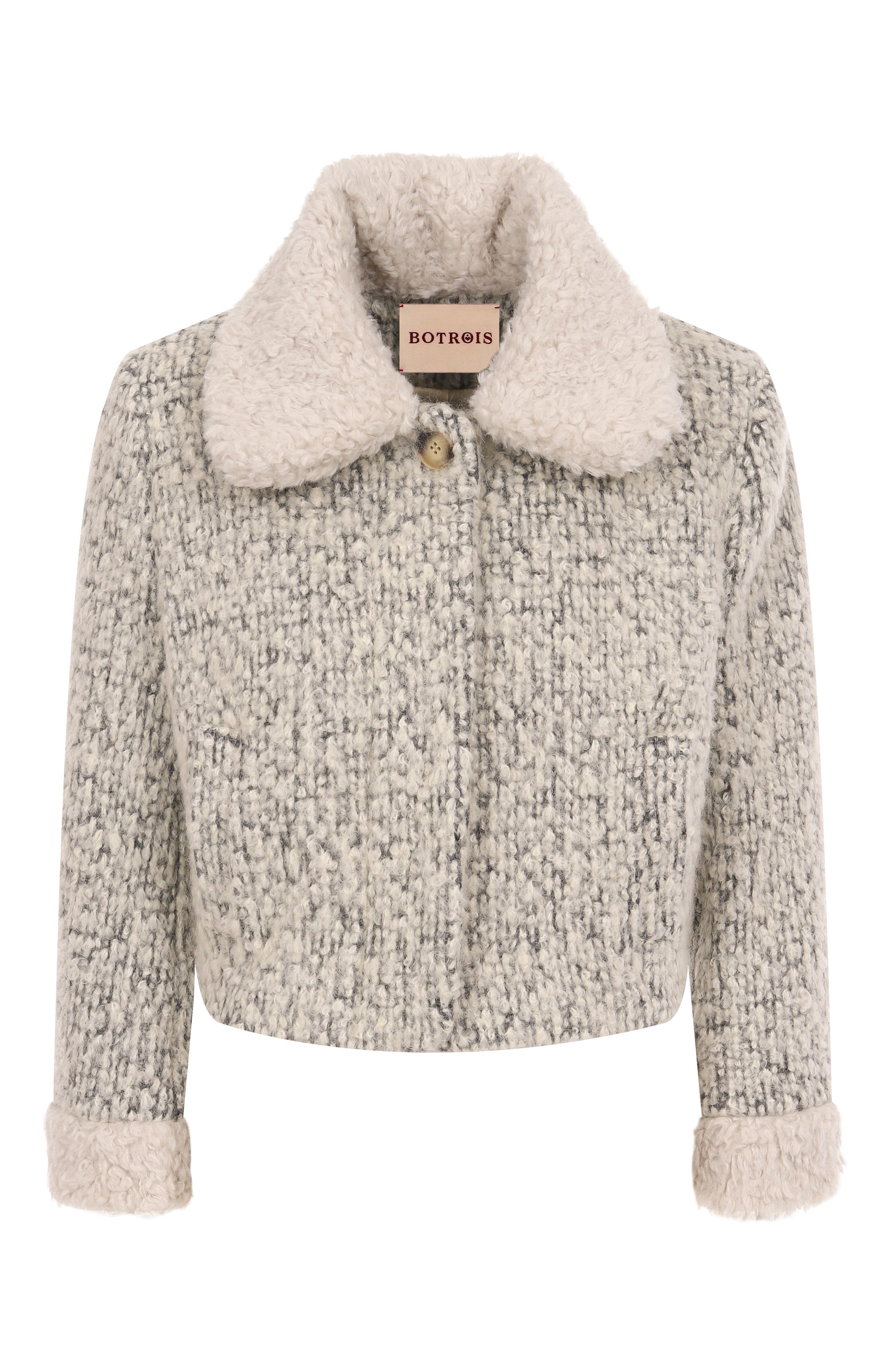 Шерстяная куртка BOTROIS светло-серого цвета по цене 35900 руб., арт. SKU00023859, фото 1 Шерстяная куртка BOTROIS, арт. SKU00023859, фото 1