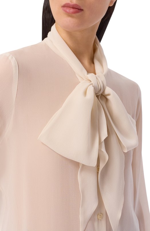 Шелковая блузка Nina Ricci 26PCT0001/SE1417 Кремовый  26PCT0001/SE1417 Фото 5