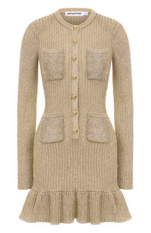 Платье из вискозы self-portrait AW25136SAGD Золотой AW25136SAGD