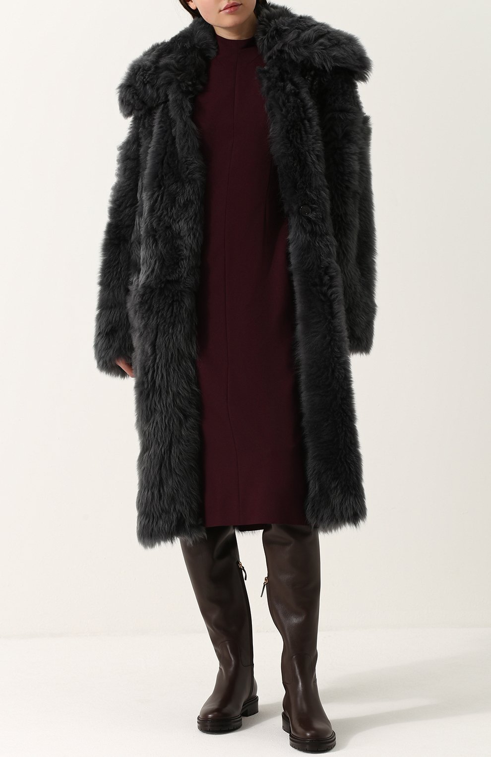 Шуба прямого кроя из овчины TOM FORD, арт. CPF627-FUX039, фото 2