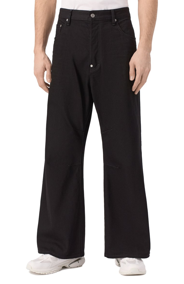 Мужские джинсы icon DSQUARED2 черного цвета, арт. S79LA0087/S30564 | Фото 3 (Длина (брюки, джинсы): Стандартные; Кросс-КТ: Деним; Материал внешний: Деним, Хлопок; Силуэт М (брюки): Широкие; Стили: Streetwear)