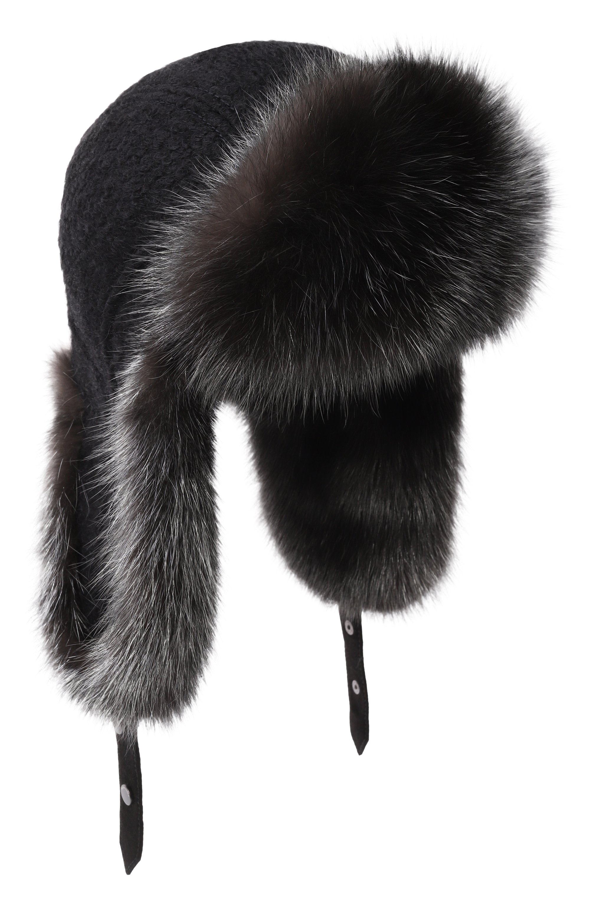 Кашемировая шапка-ушанка star с мехом соболя BLACK SABLE, арт. BS-FHST-SS, фото 1