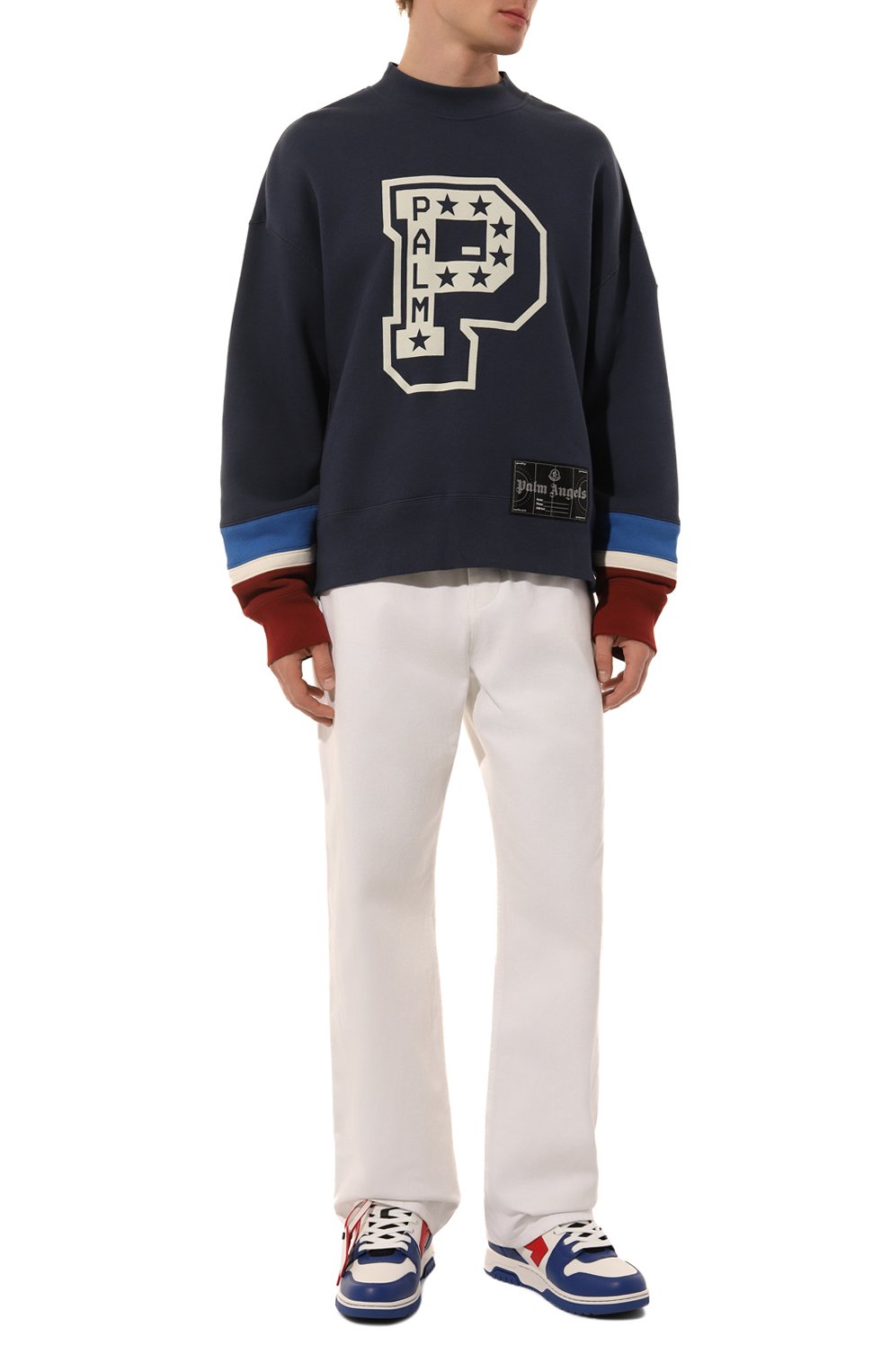 Комбинированные кеды out of office OFF-WHITE, арт. 0MIA189F24LEA00D4525, фото 2