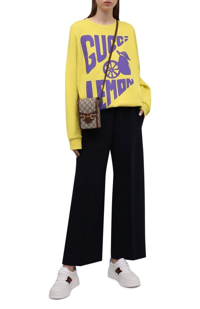 Хлопковый свитшот GUCCI желтого цвета по цене 113760 руб., арт. 617964/XJDZC, фото 2 Хлопковый свитшот GUCCI, арт. 617964/XJDZC, фото 2