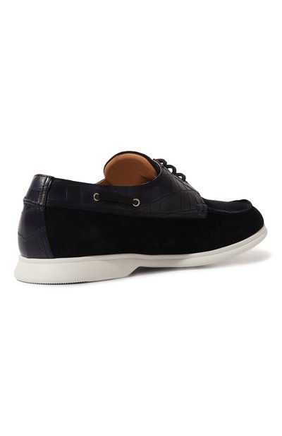 Топсайдеры с отделкой из кожи аллигатора KITON, арт. USSA085N00978_SET, фото 5