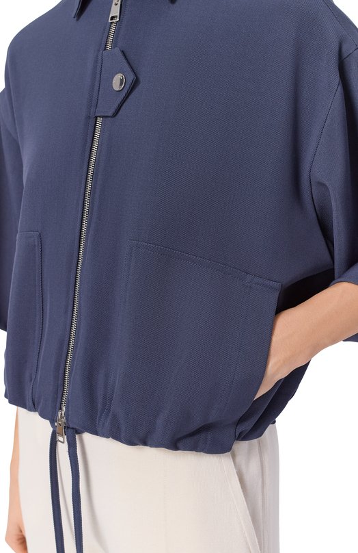 Куртка из шерсти и шелка Kiton D61507K0910G02 Синий  D61507K0910G02 Фото 5