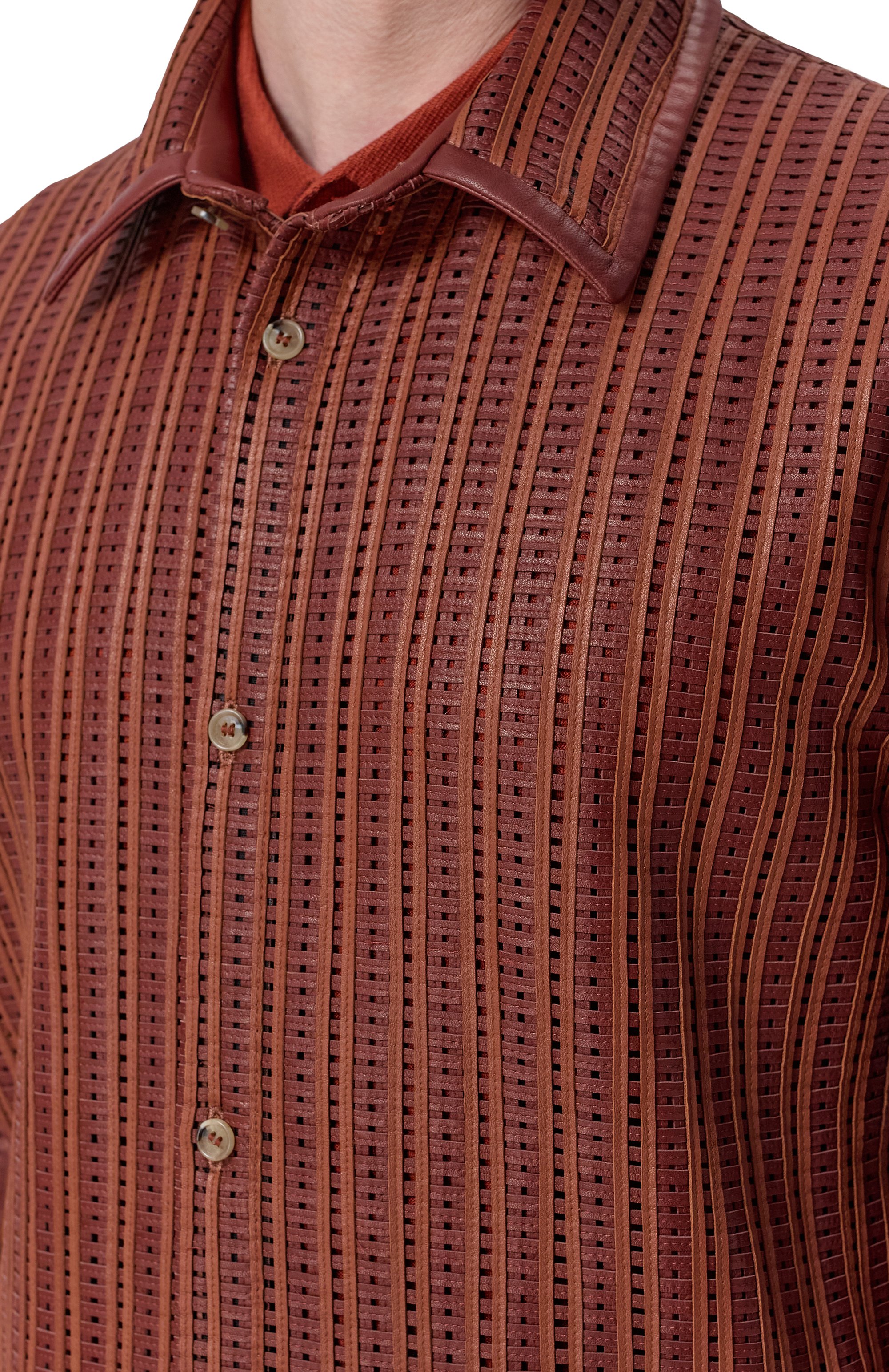 Кожаная рубашка MVST, арт. M26.2PM.L903/LEATHER, фото 5