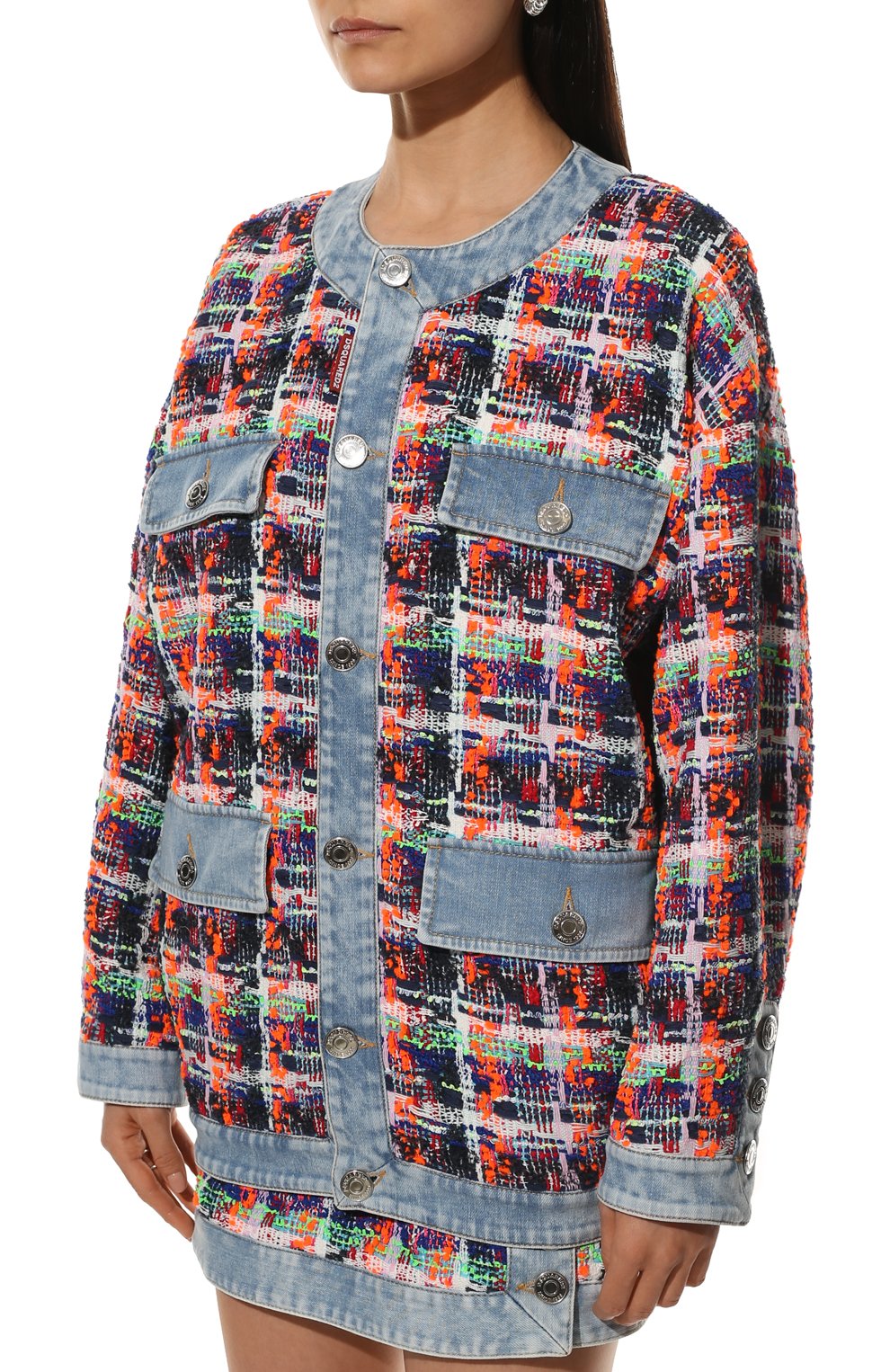Комбинированный жакет DSQUARED2, арт. S75AM0889/S54400, фото 3